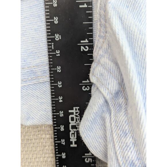 Riders Light Blue Denim Jeans Shorts Size 14M High Waisted USA Vintage -0925F161 - Picture 5 of 7